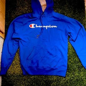 Gently used blue champion hoodie